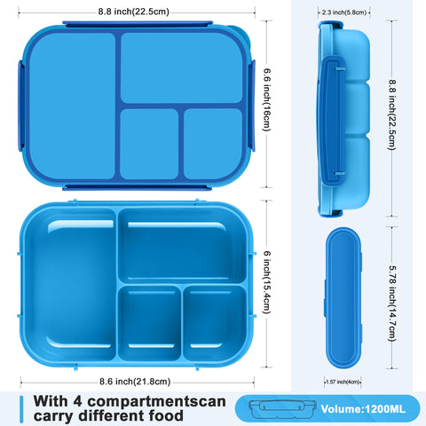 Amathley lunch box built-in utensils provide convenient eating options.