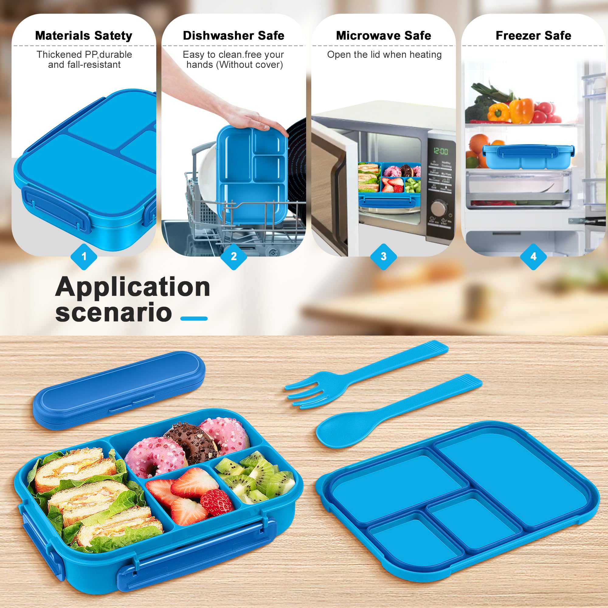 Amathley four-lock-clips secure the lid during transit.