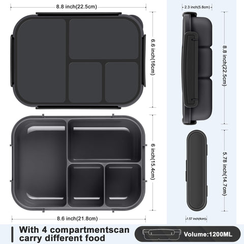 Amathley Lunch Box leakproof lid prevents spills during travel
