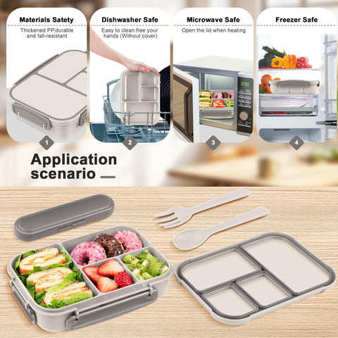 Amathley lunchbox 1200ml capacity fits diverse meal portions.