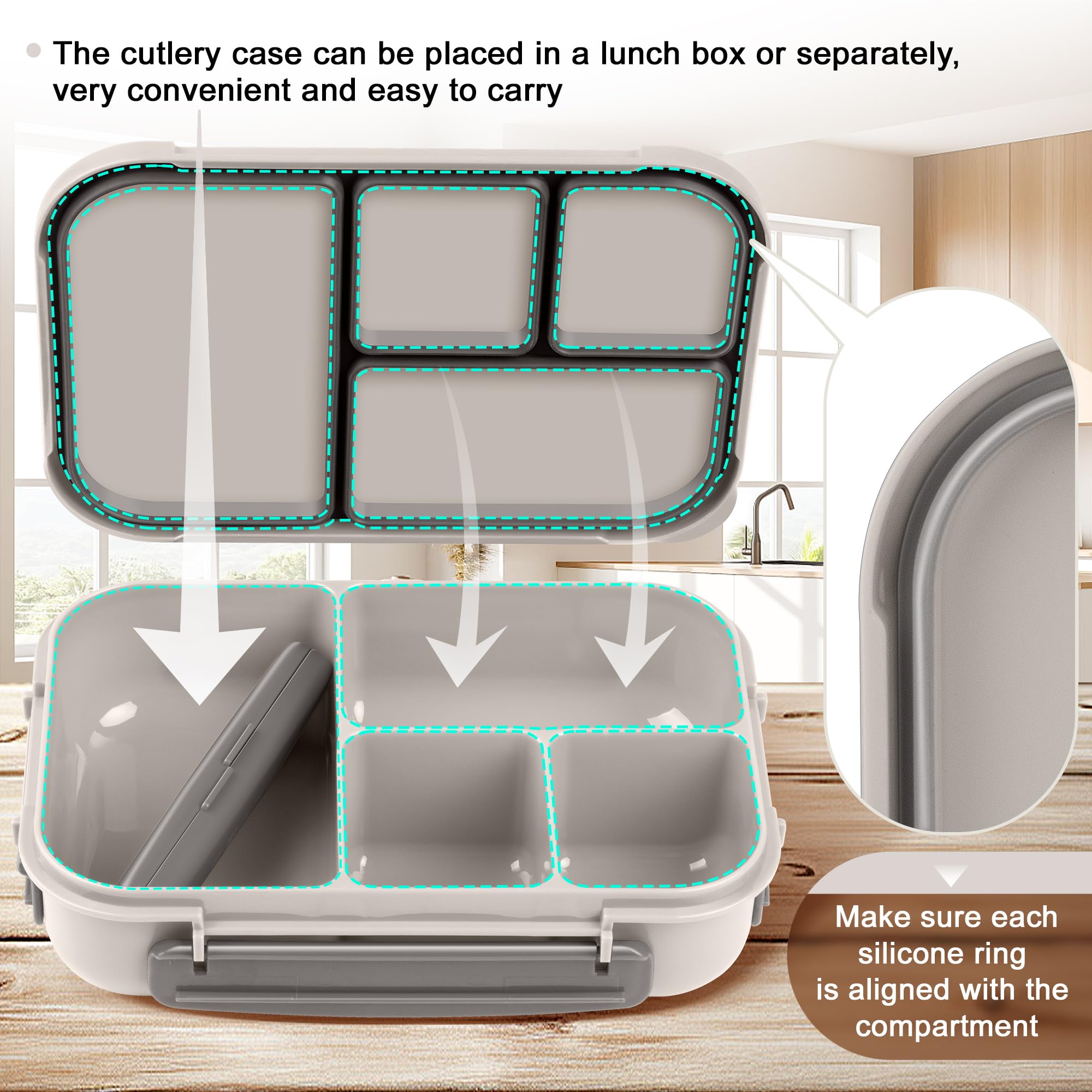 Amathley lunchbox microwave-safe base for warm school lunches.