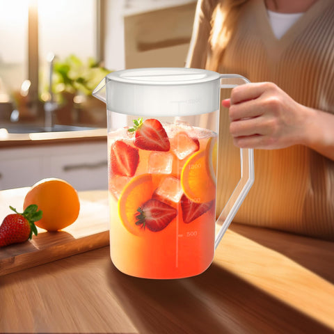 Amazing Abby unbreakable 2-quart pitcher with sturdy handle in use