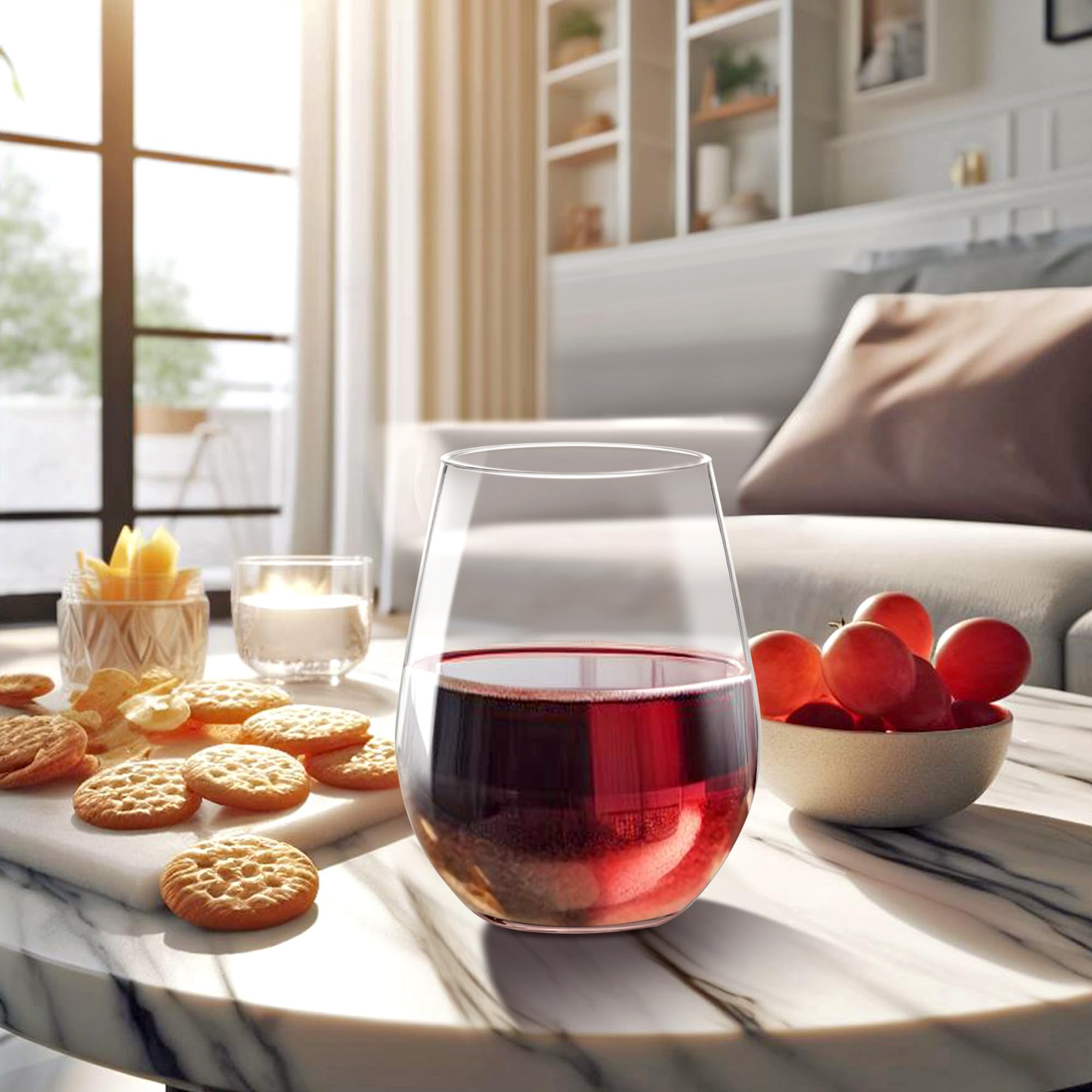 Amazing Abby Cindy crystal-clear modern design wine glasses for entertaining.