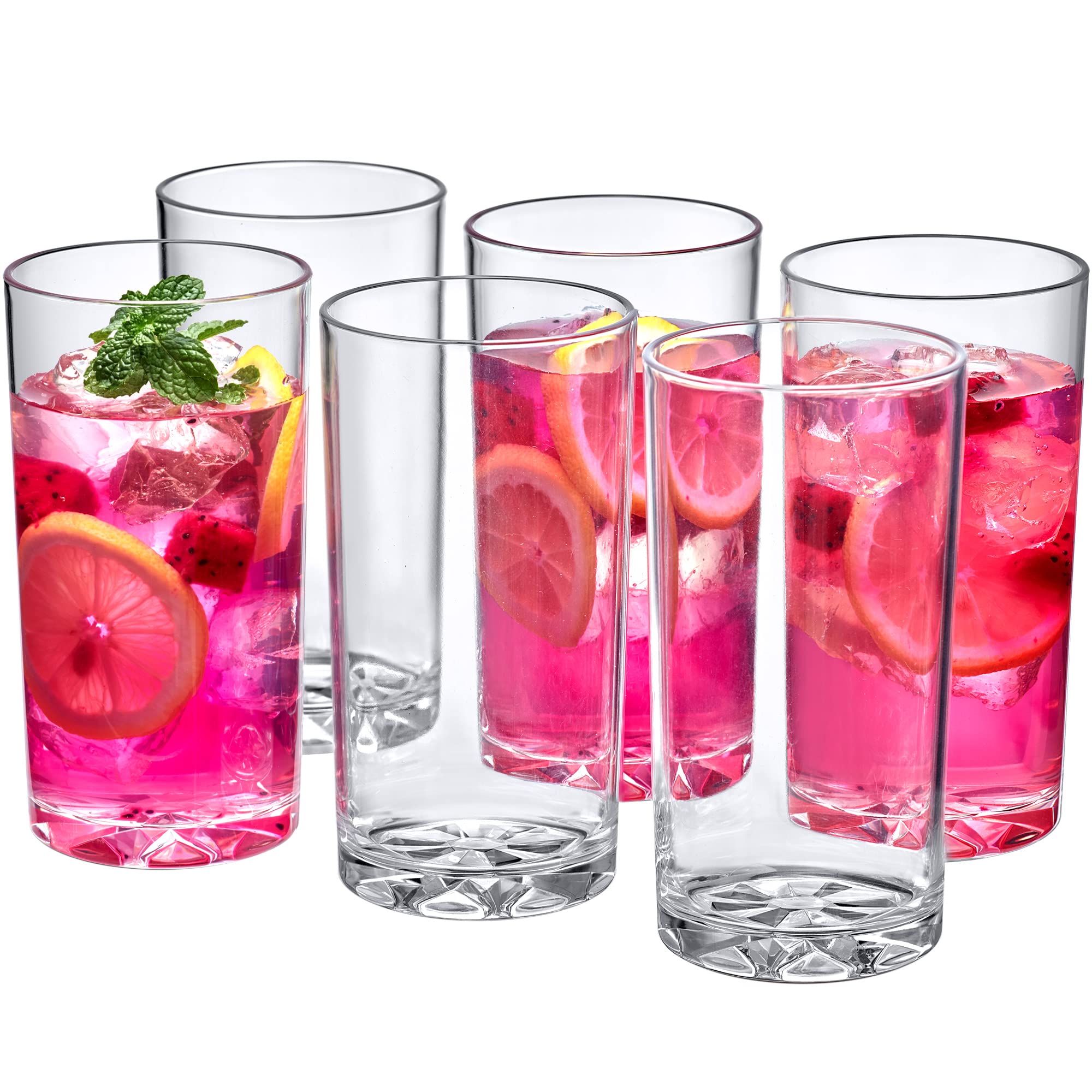 Amazing Abby Liberty 16oz tumbler clear plastic, ideal for outdoor drinks.