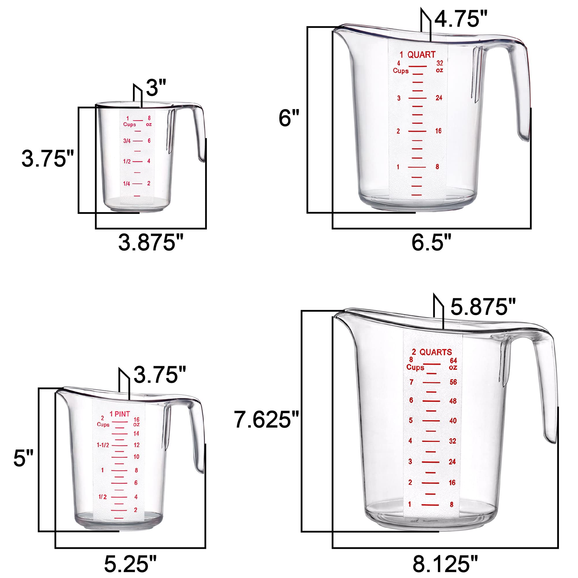 Amazing Abby Melissa 8-cup measuring cup durable, dishwasher-safe for oil and vinegar.
