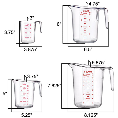 Amazing Abby Melissa 8-cup measuring cup durable, dishwasher-safe for oil and vinegar.
