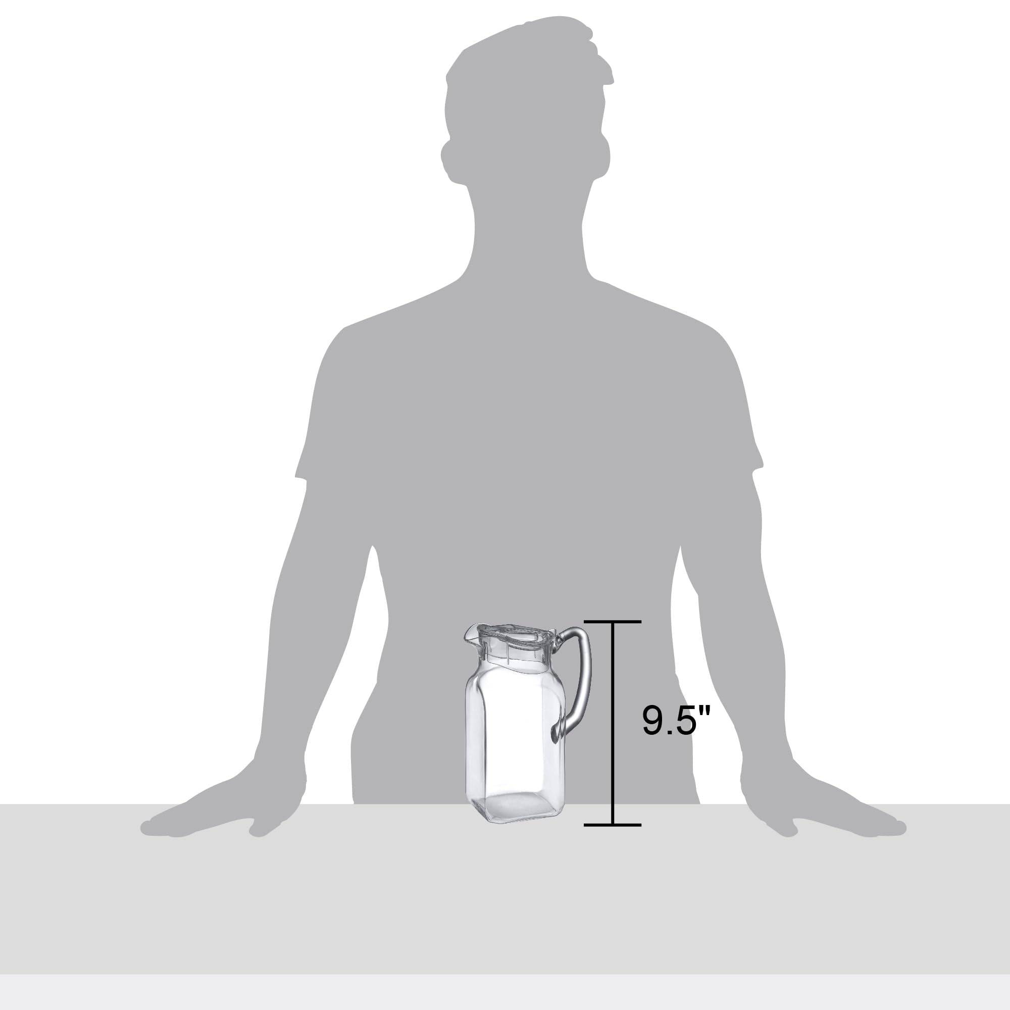 Amazing Abby Quadly pitcher lid detail, securing a spill-free pour.