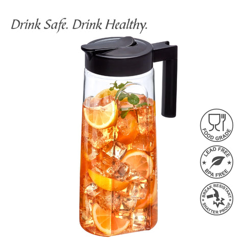 Amazing Abby Slim Tritan Pitcher lid and push cap for secure pouring