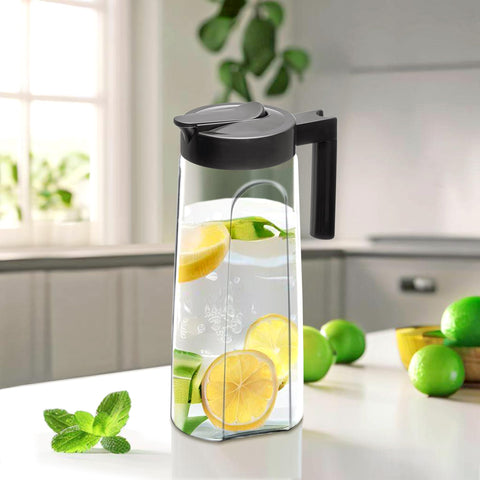 Amazing Abby Slim Tritan Pitcher side profile, fridge-friendly silhouette