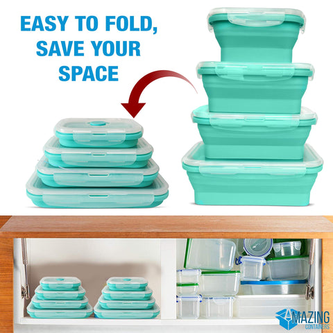 AMAZING CONTAINERS microwave-safe lids enable quick heating and easy reheating.
