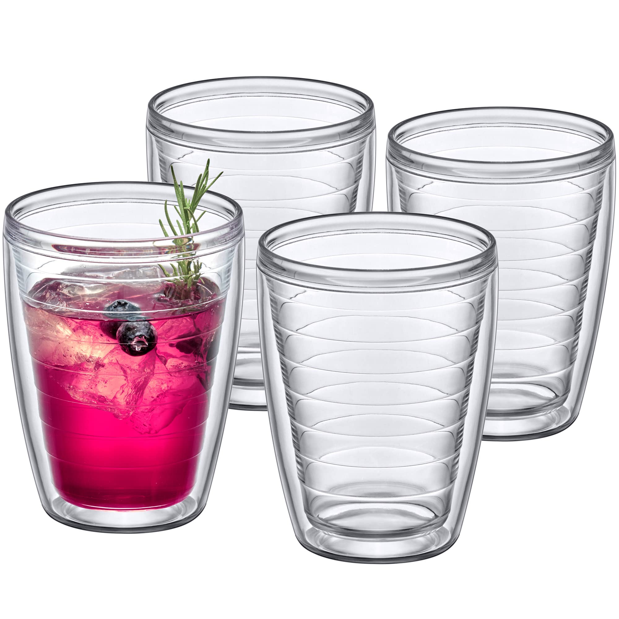 Amazing Abby Alaska 16-Ounce Tumbler set with clear double-wall design keeps drinks cold