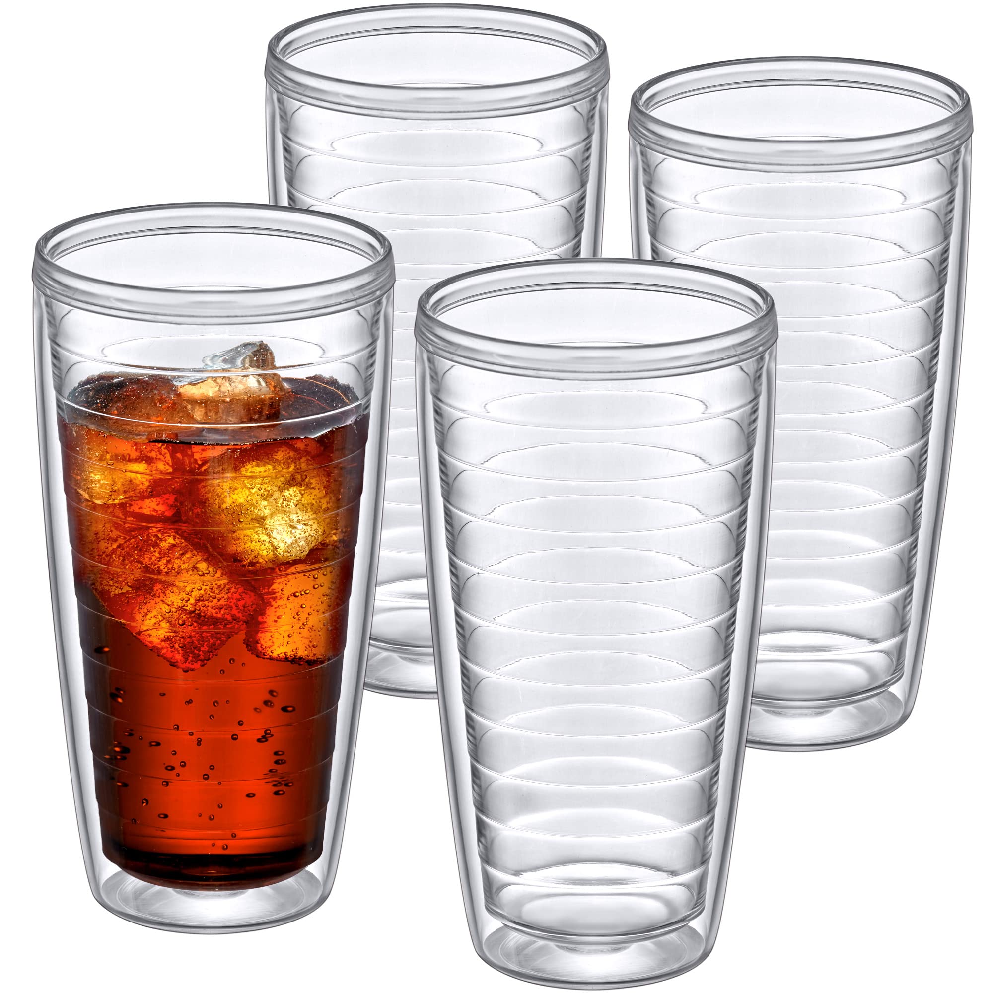 Amazing Abby Alaska 24-ounce tumbler set in crystal-clear plastic for refreshing outdoor drinks.