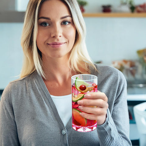 Amazing Abby Liberty shatter-proof tumbler ready for picnics and poolside events.