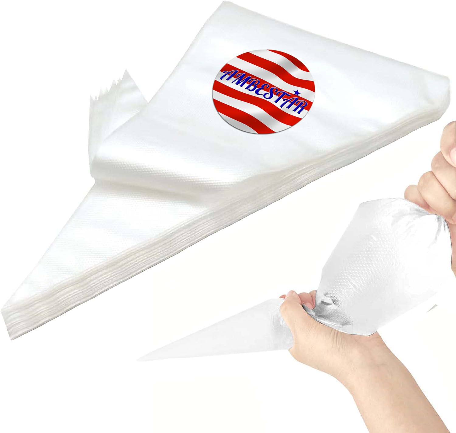 AMBESTAR 18-inch tipless piping bag for smooth royal icing decorations.