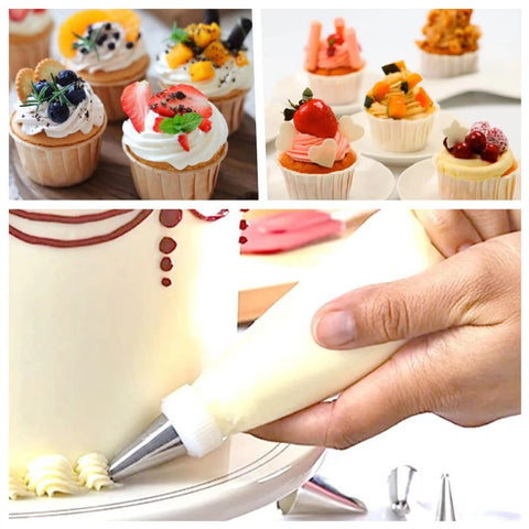 AMBESTAR thick buttercream decorating bag for cakes and pastries.