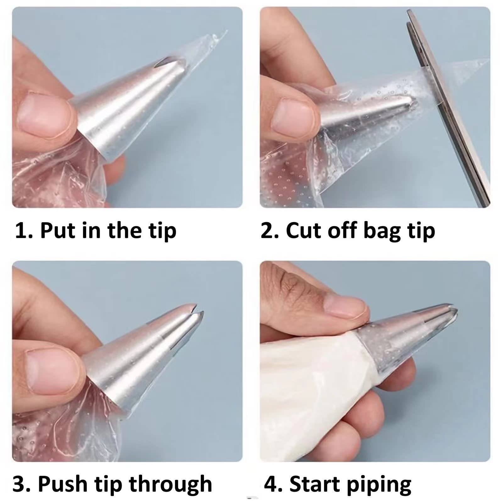 AMBESTAR easy-grip texture keeps icing bag securely in hand.