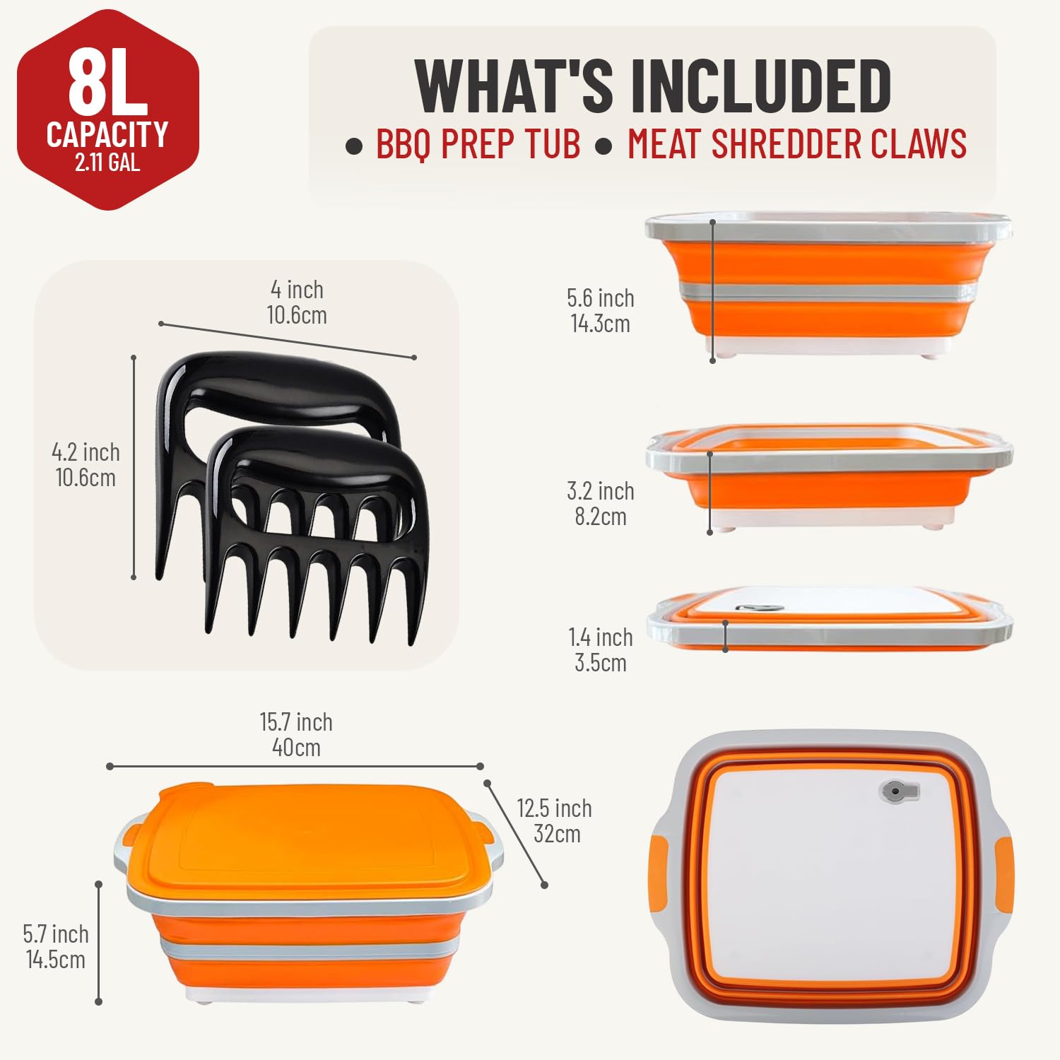 AMBRINT meat shredder claws ready to pull pork or beef.