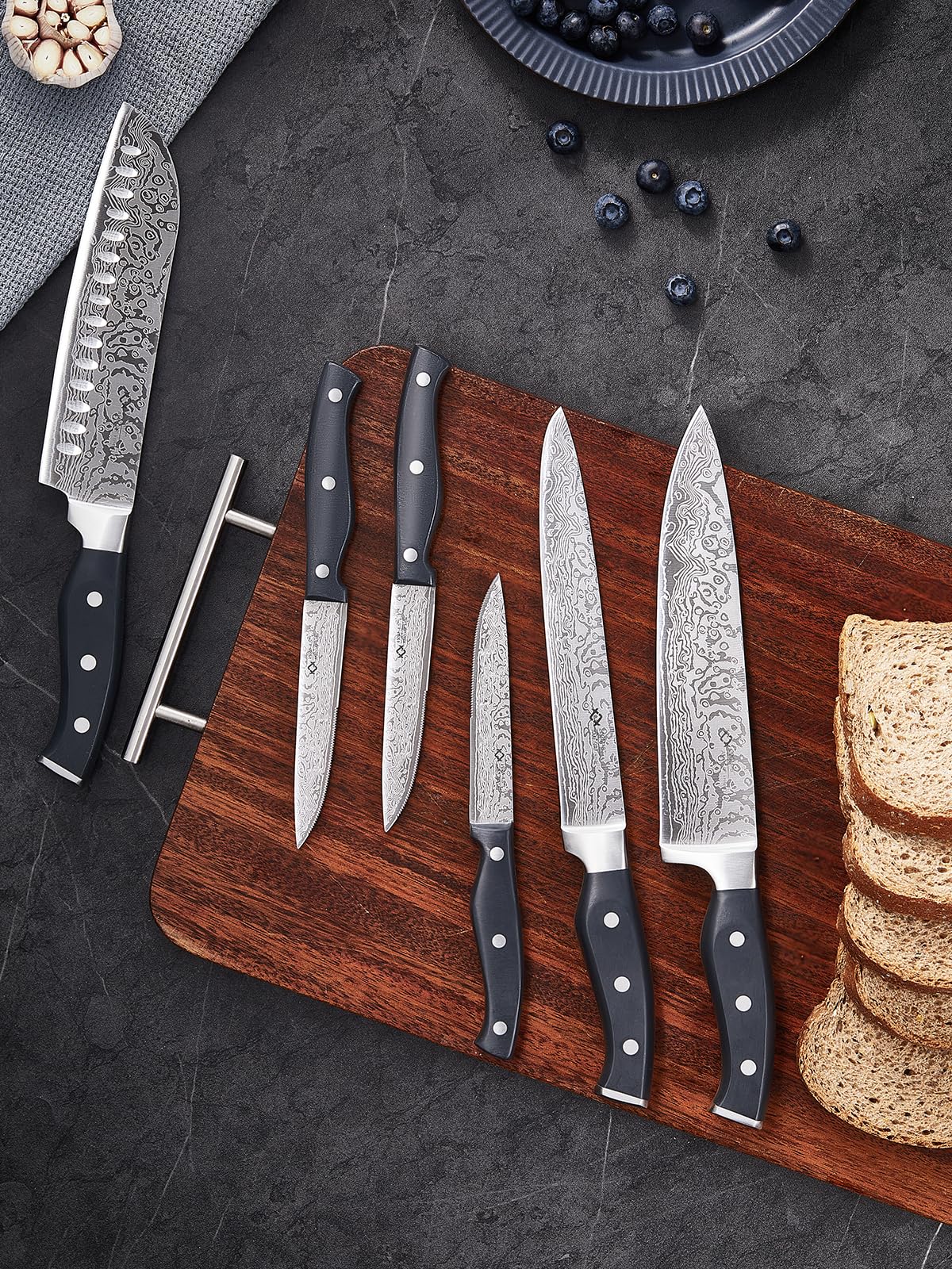 AMEGAT 3.5-inch paring knife for detail work.