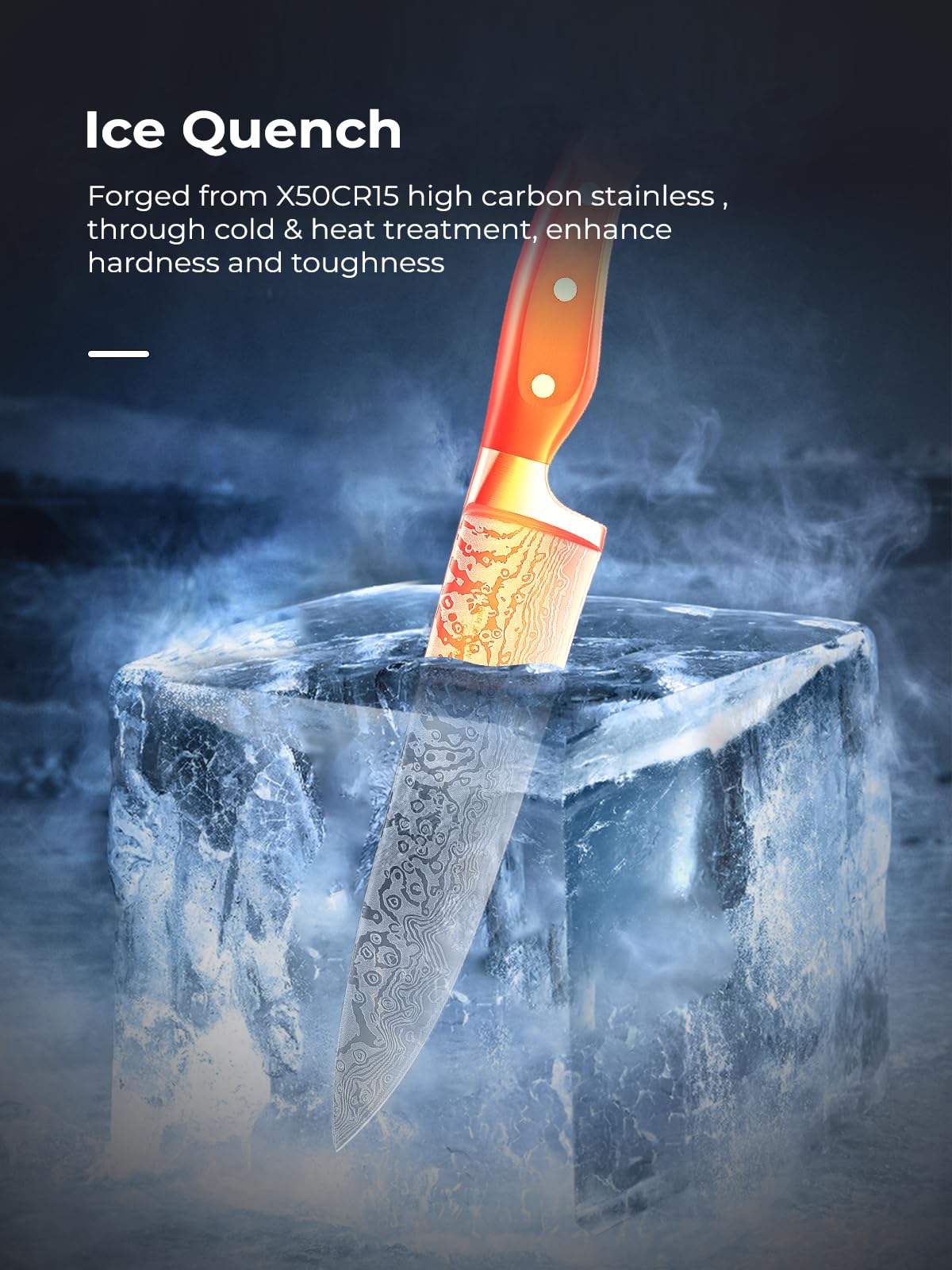 AMEGAT 8-inch bread knife for effortless crusts.