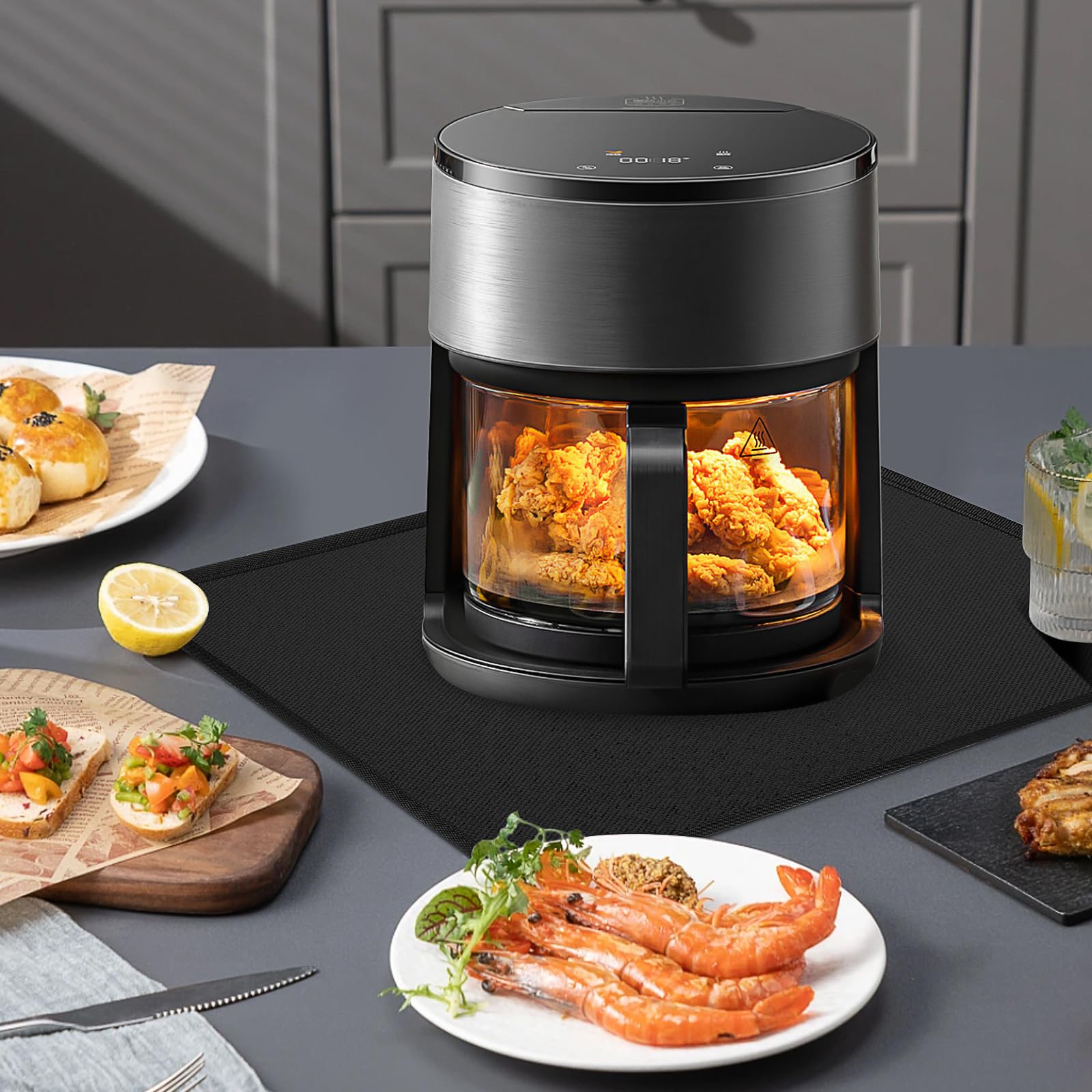 Amerbro mat guards countertops from heat damage during busy meals