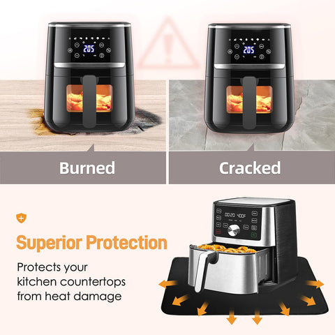 Amerbro heat resistant mat for coffee maker pad provides stable oil-proof protection