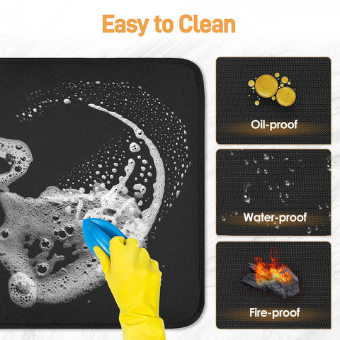 Amerbro heat resistant mat doubles as a hot pad for serving meals
