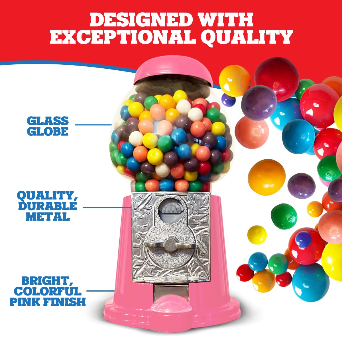 American Gumball Company durable metal construction for high-traffic events.