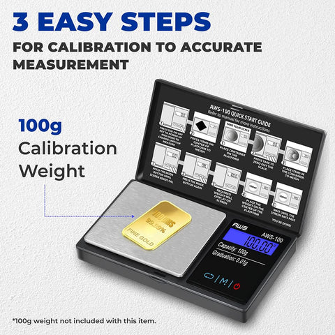 AMERICAN WEIGH SCALES AWS-100 handheld scale in closed case for protection