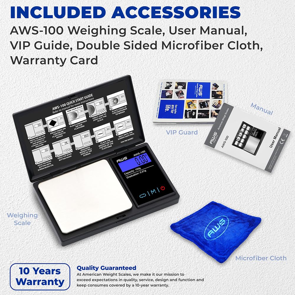 AMERICAN WEIGH SCALES AWS-100 weighing jewelry coins and gemstones with precision