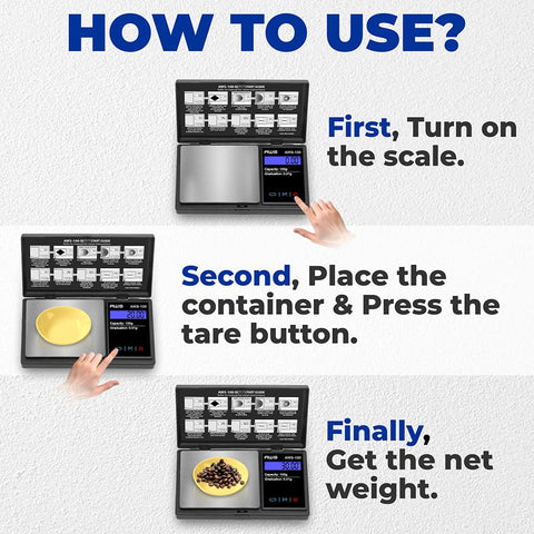 AMERICAN WEIGH SCALES AWS-100 backlit display improves readability in low light