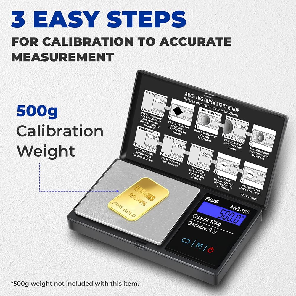 AWS-600 ideal for weighing gems, coins, or jewelry