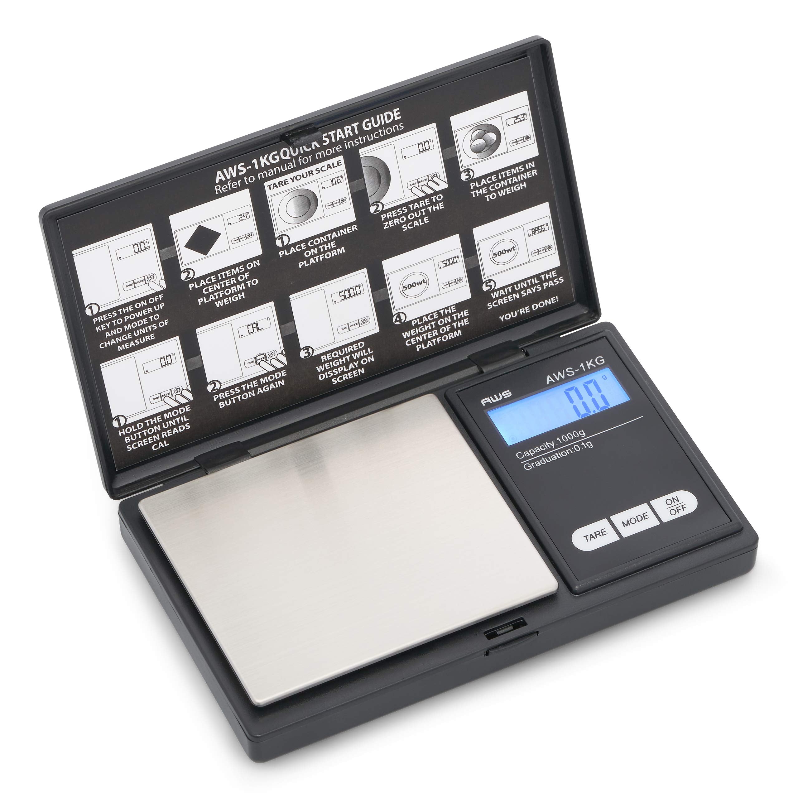 AWS-600 weighs in grams, ounces, grains, and carats with versatile unit options