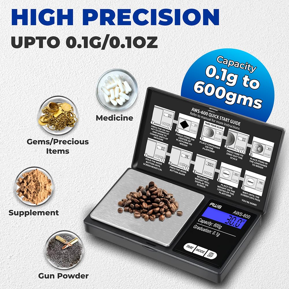 American Weigh Scales durable pocket scale designed for everyday use.