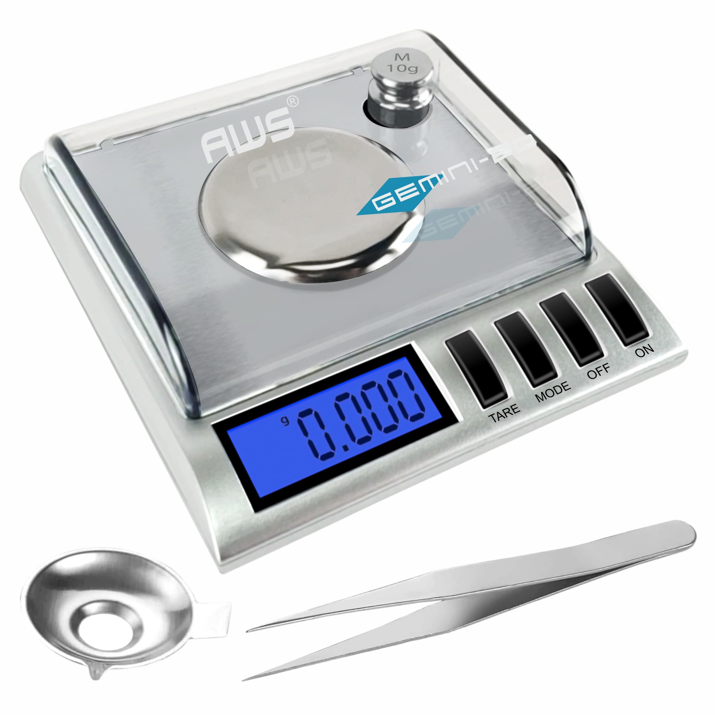American Weigh Scales Gemini-20 compact scale ready for portable weighing
