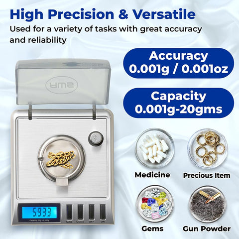 Gemini-20 supports grams, carats, and grains for flexibility