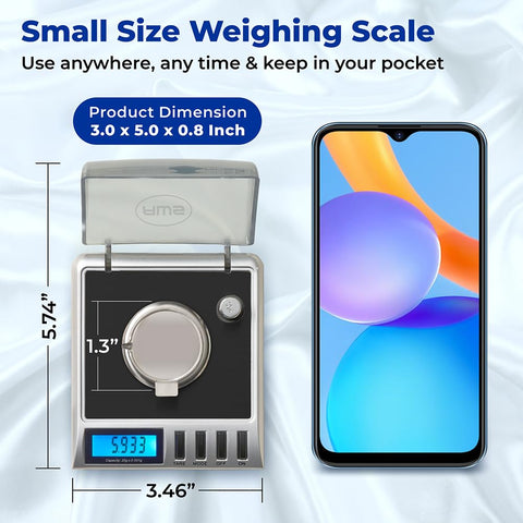 American Weigh Gemini-20 scale, compact design for travel and field use.