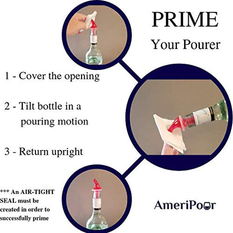AmeriPour easy pour control reduces spills during cocktail prep.