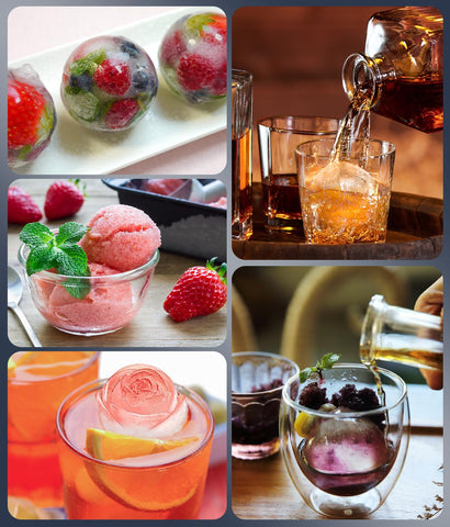 AMFOCUS diamond ice mold creates crystal shapes for upscale beverages.