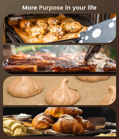 AMFOCUS disposable liners simplify cleanup after baking.