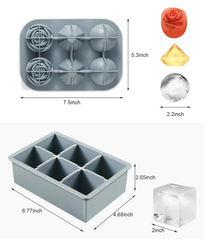 AMFOCUS rose ice mold adds elegant blooms to drinks and parties.