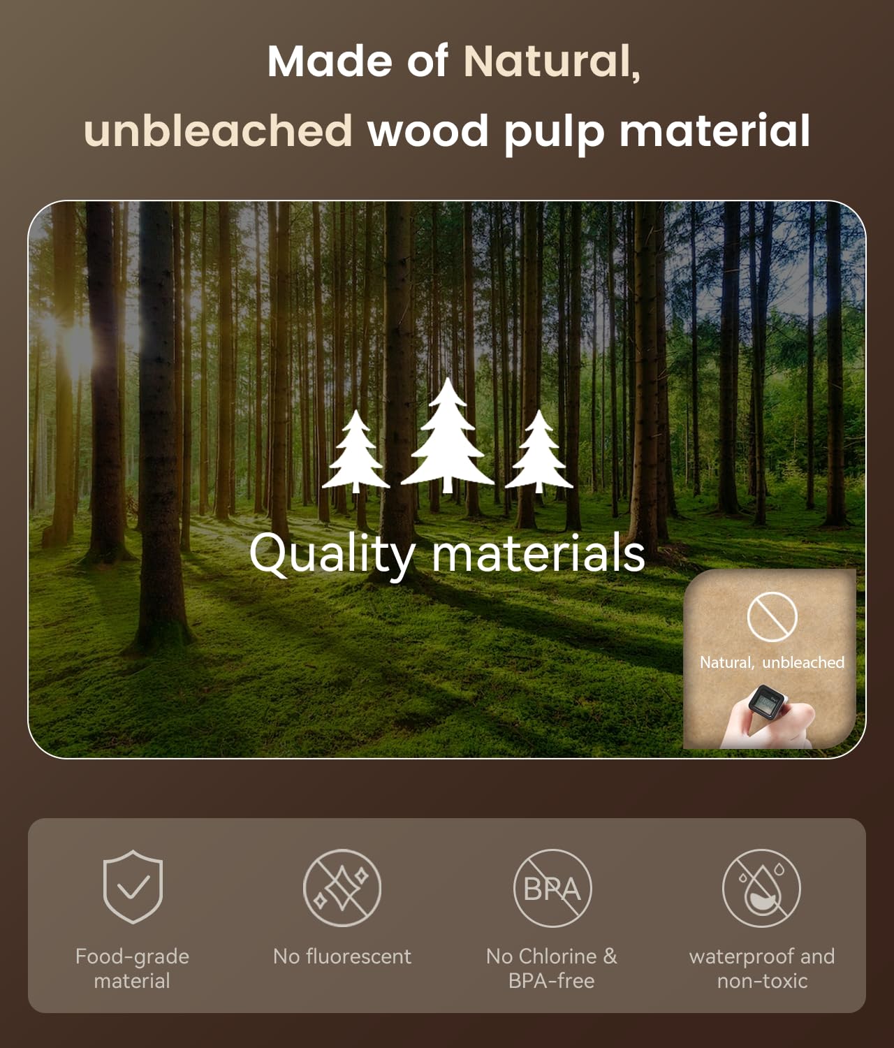 AMFOCUS unbleached parchment paper, safe for oven use and easy cleanup.