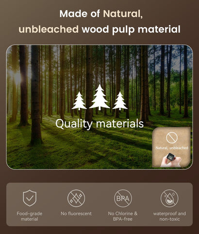 AMFOCUS unbleached parchment paper, safe for oven use and easy cleanup.