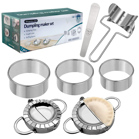AMGOYA dumpling maker presses for even-sealed dumplings at home.