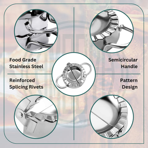 AMGOYA ring cutter for clean wrapper edges for uniform pockets.