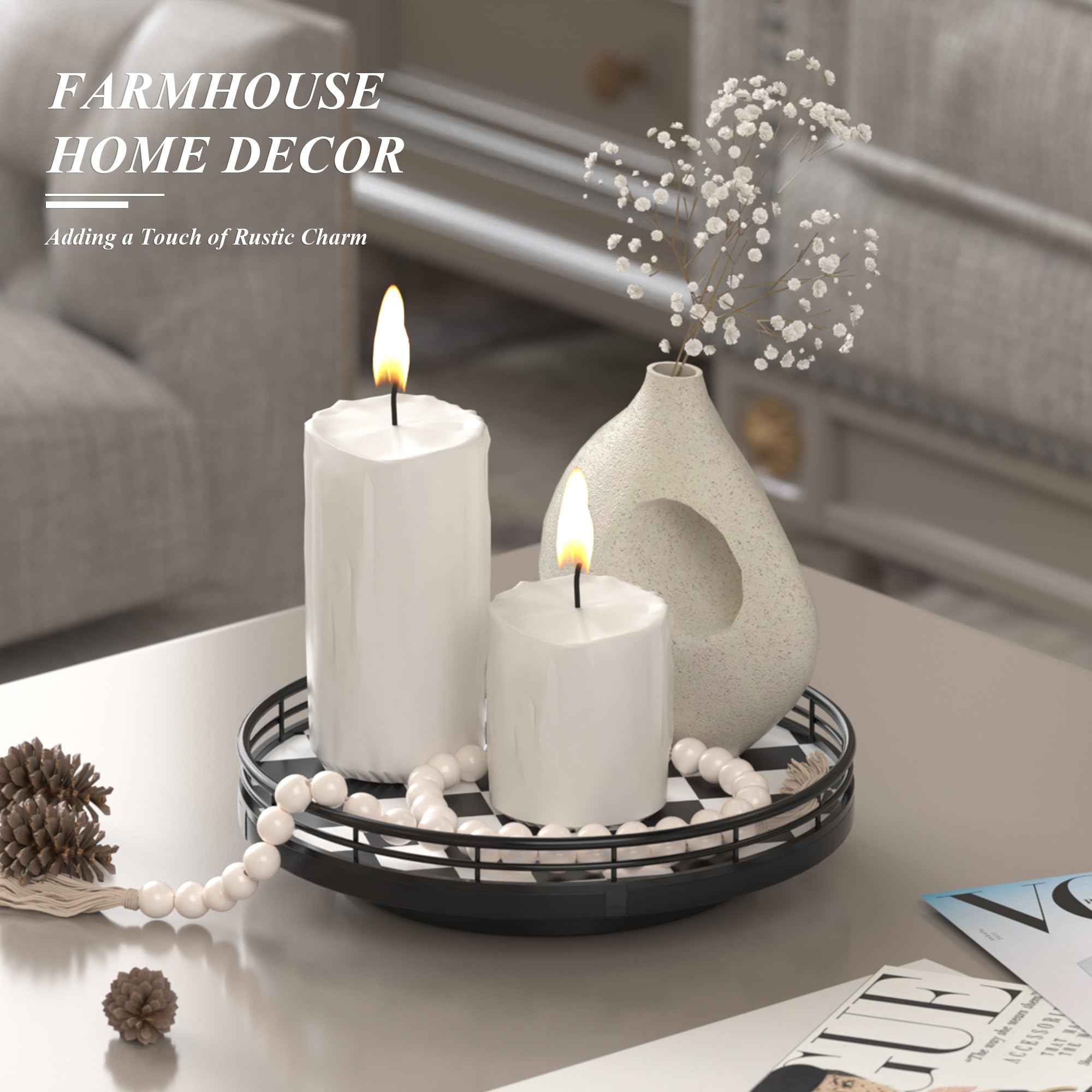 AMH 9-inch round lazy susan ideal for kitchen storage and cookies