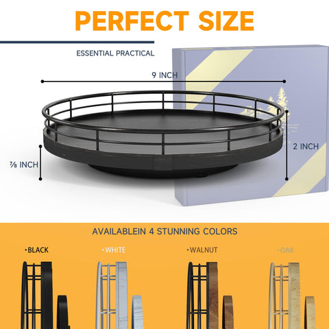 AMH anti-slip base lazy susan protects surfaces while keeping items securely in place
