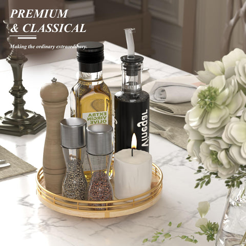 AMH Farmhouse Oak 9in Lazy Susan gift-ready packaging for a thoughtful present
