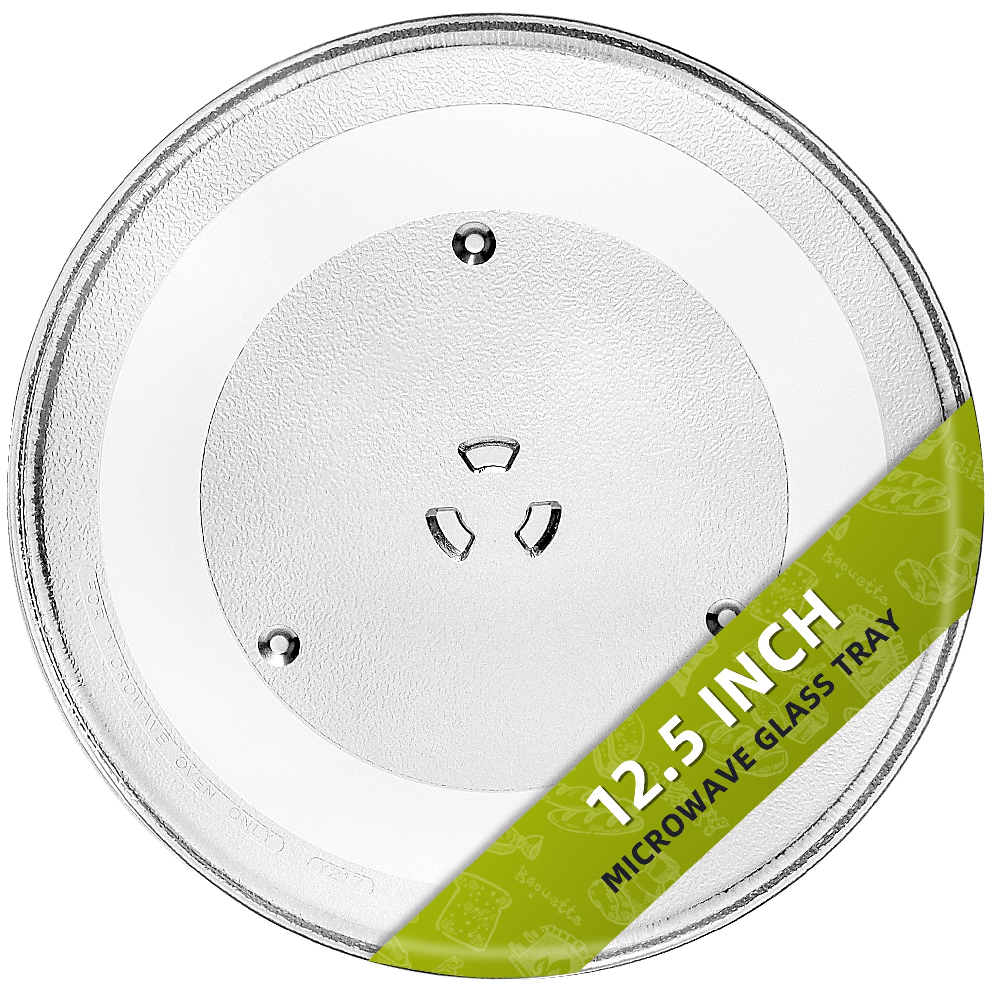AMI PARTS 12.5-inch microwave glass turntable plate for smooth, even heating
