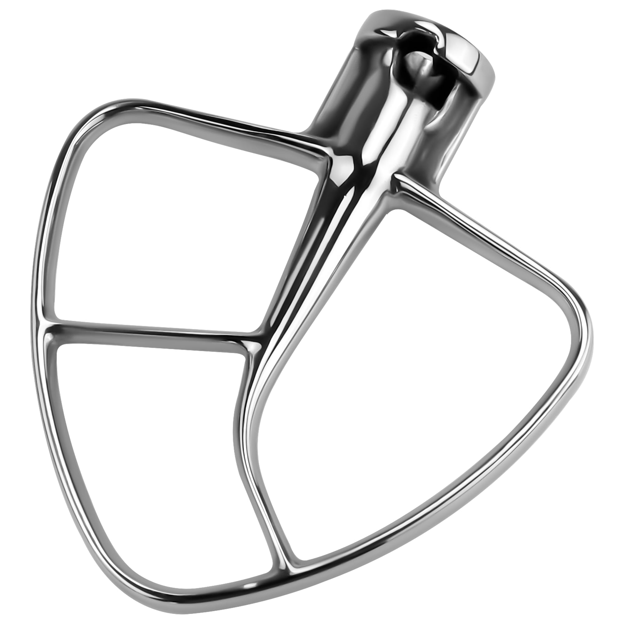 AMI PARTS K45B stainless steel flat beater for 4.5 qt bowls, smooth mixing.
