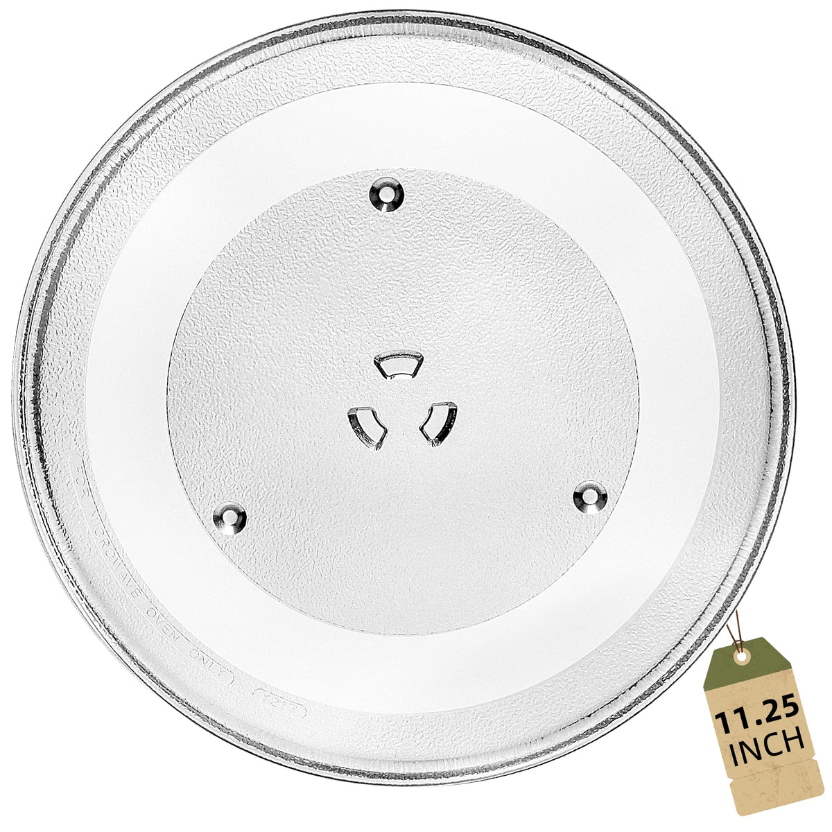 AMI PARTS microwave glass turntable plate shown for clear, even reheating in home kitchens.